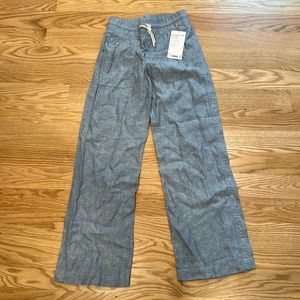 NWT Athleta Cabo Linen Wide Leg Pant